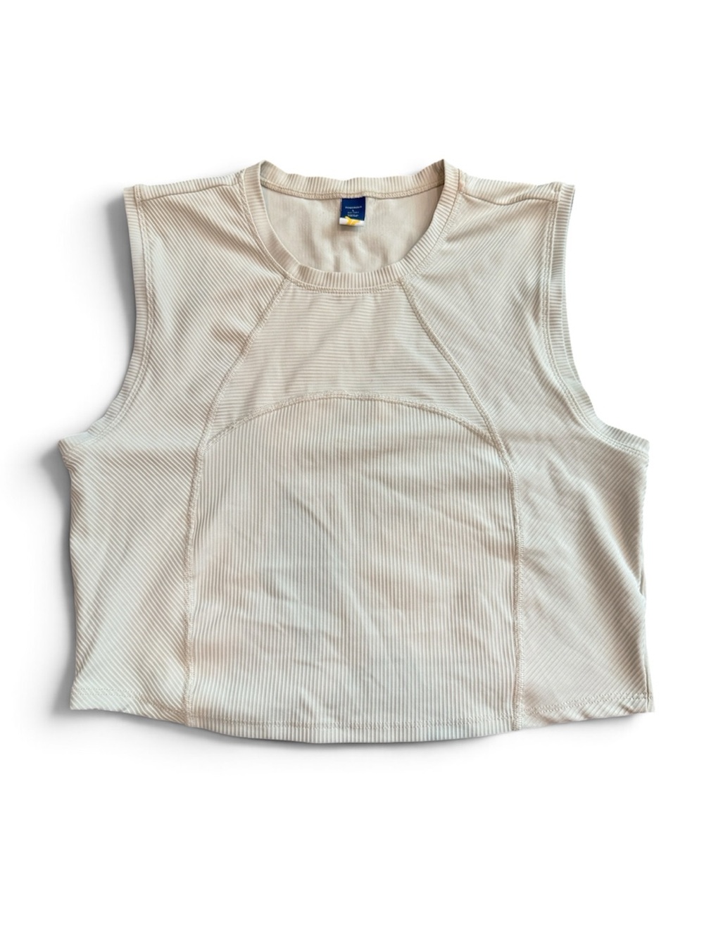 Old Navy | EUC Sleeveless Ribbed Crop Muscle Tank in Cream